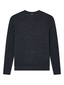  Emporio Armani Virgin wool sweater with raised jacquard pattern