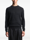 Emporio Armani Virgin wool sweater with raised jacquard pattern