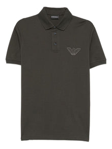 Emporio Armani Eagle-embroidered polo shirt