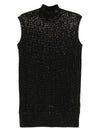 Emporio Armani Sequin high-neck sleeveless dress