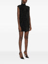 Emporio Armani Sequin high-neck sleeveless dress