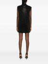 Emporio Armani Sequin high-neck sleeveless dress