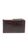 Tory Burch Kira Zipped Card Holder With Diamond Quilting And Worn-look