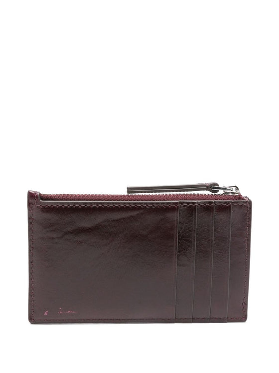 Tory Burch Kira Zipped Card Holder With Diamond Quilting And Worn-look