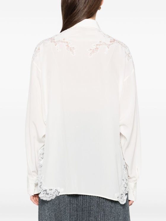 Ermanno Scervino Shirt with lace trim