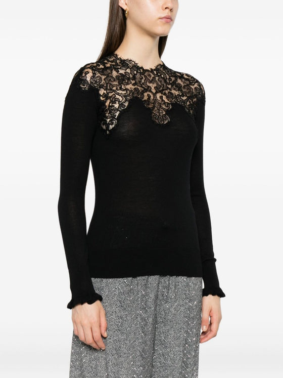 Ermanno Scervino T-shirt with lace trim
