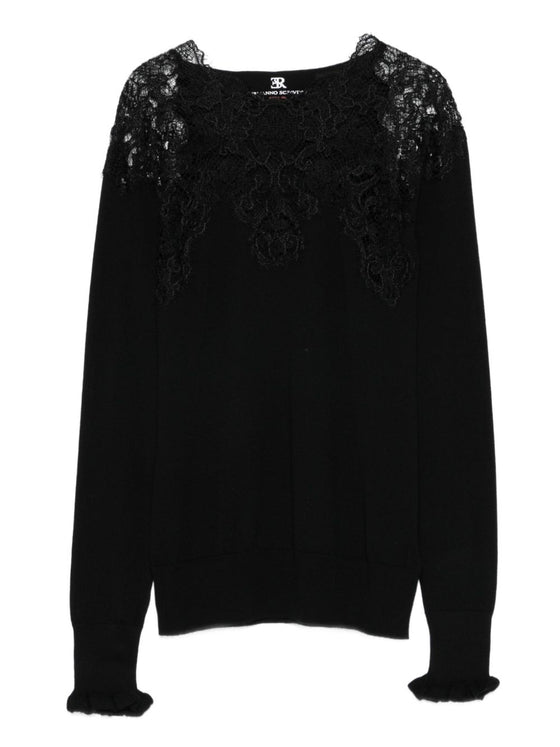 Ermanno Scervino T-shirt with lace trim