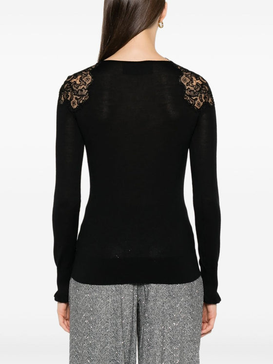 Ermanno Scervino T-shirt with lace trim