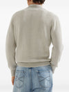 Brunello Cucinelli Herringbone twill zip-neck sweater