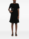 Emporio Armani Pleated dress in techno cady