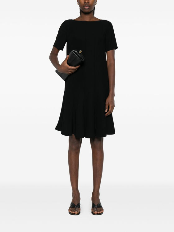 Emporio Armani Pleated dress in techno cady