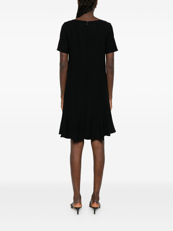 Emporio Armani Pleated dress in techno cady