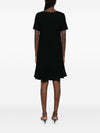 Emporio Armani Pleated dress in techno cady