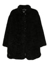 Emporio Armani Oversized coat in bouclé faux fur