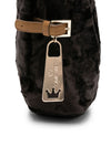 La Milanesa Fur-effect half-moon shoulder bag
