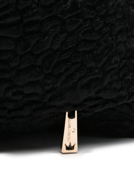 La Milanesa Textured triangular shoulder bag