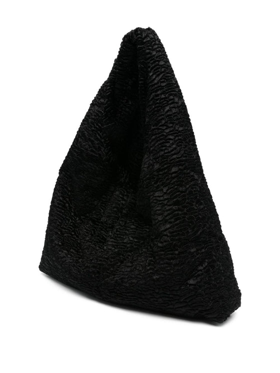 La Milanesa Textured triangular shoulder bag