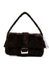 La Milanesa Textured buckle shoulder bag