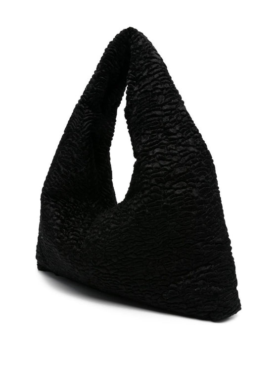 La Milanesa Textured triangular tote bag