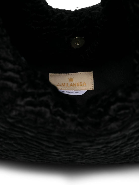 La Milanesa Textured triangular tote bag