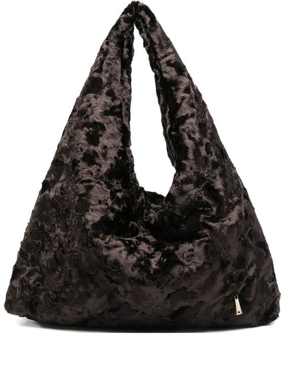 La Milanesa Plush-effect shoulder bag