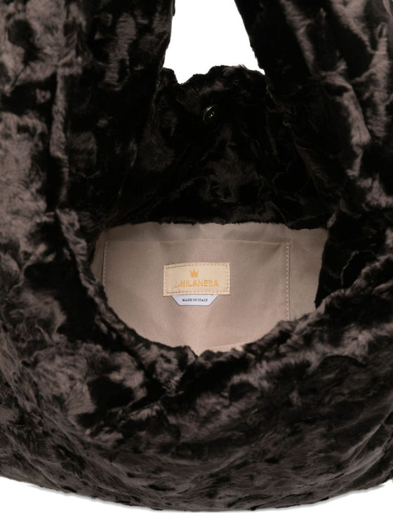La Milanesa Plush-effect shoulder bag