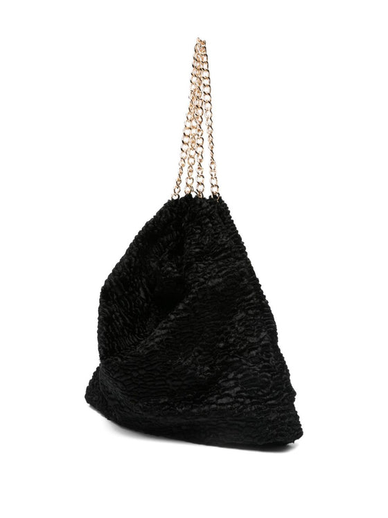 La Milanesa Chain-strap textured shoulder bag