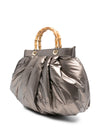 La Milanesa Bamboo-handle quilted tote bag
