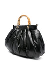 La Milanesa Quilted bamboo-handle tote bag