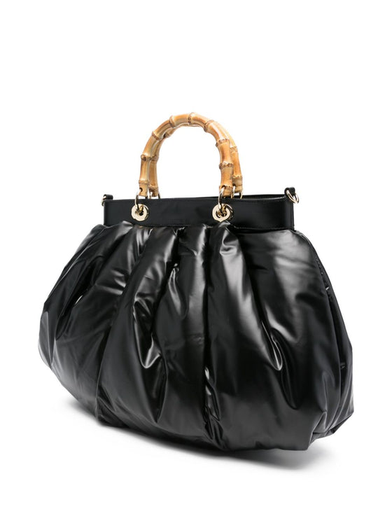 La Milanesa Quilted bamboo-handle tote bag
