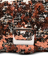La Milanesa Sequin-embellished buckle shoulder bag