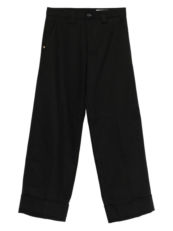 WHITE SAND Trousers Black