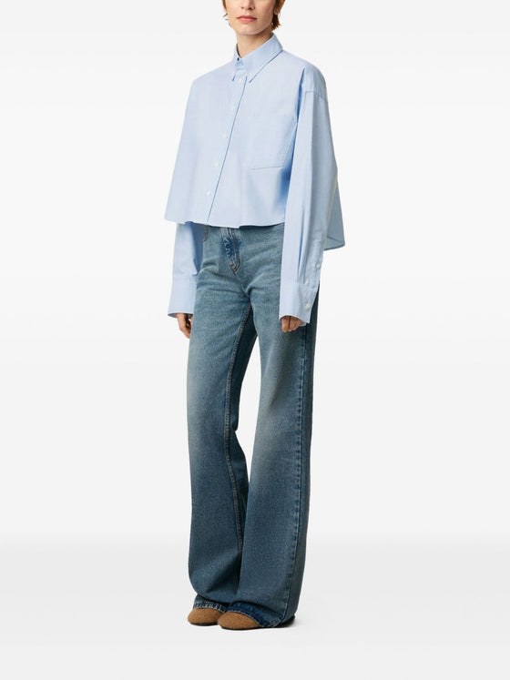 Ami Paris Shirts Clear Blue
