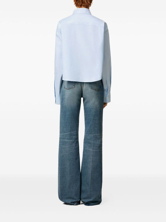 Ami Paris Shirts Clear Blue