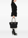 Hogan Pre Script Shopping leather-trimmed tote bag