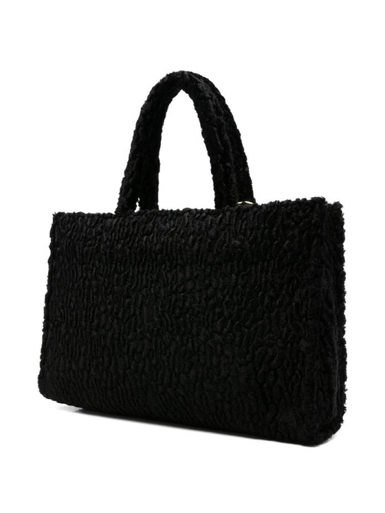 La Milanesa Textured-effect tote bag