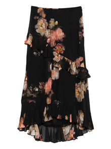  Zimmermann Floral-print ruffled skirt