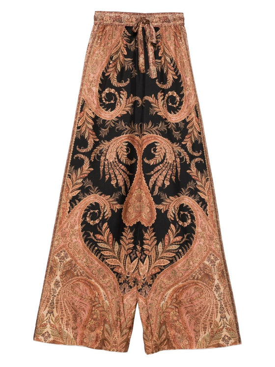 Zimmermann Paisley-print drawstring trousers
