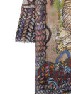 Faliero Sarti Animal-print frayed-edge scarf