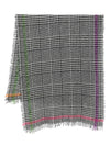 Faliero Sarti Plaid-pattern frayed-edge scarf