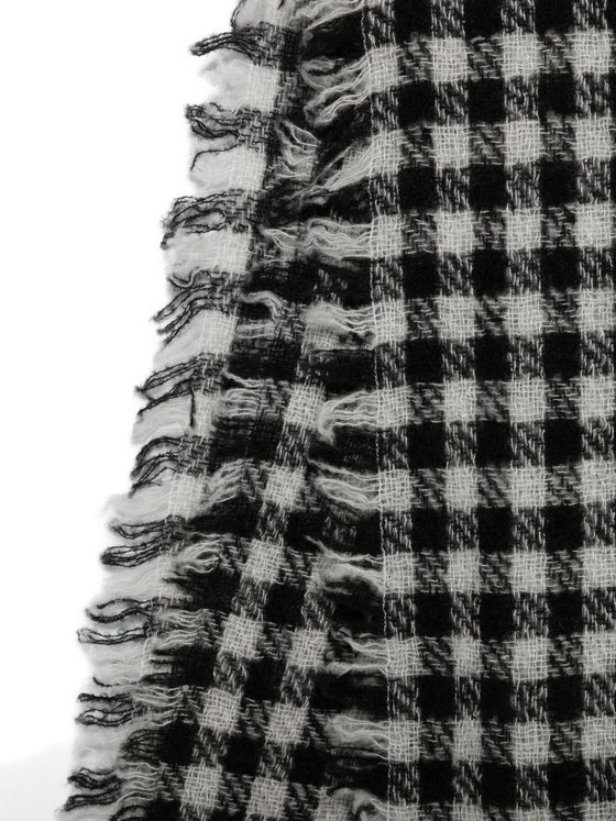 Faliero Sarti Gingham frayed-edge scarf