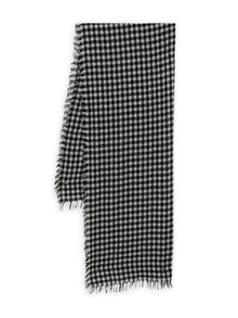  Faliero Sarti Gingham frayed-edge scarf