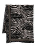 Faliero Sarti Zebra-print fringed scarf