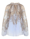Zimmermann Paisley-print ruffled blouse