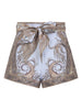 Zimmermann Paisley-print belted shorts