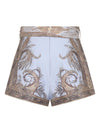 Zimmermann Paisley-print belted shorts