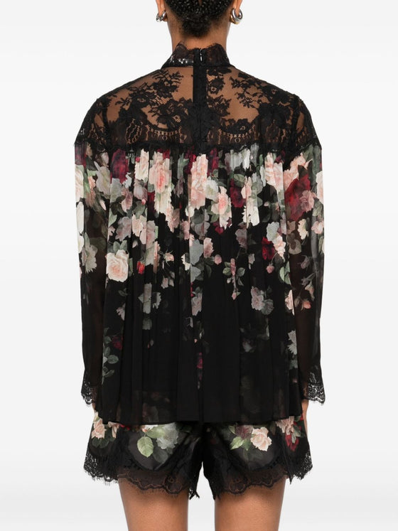 Zimmermann Lace-trimmed floral blouse