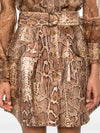 Zimmermann Snakeskin-effect belted skirt
