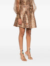 Zimmermann Snakeskin-effect belted skirt
