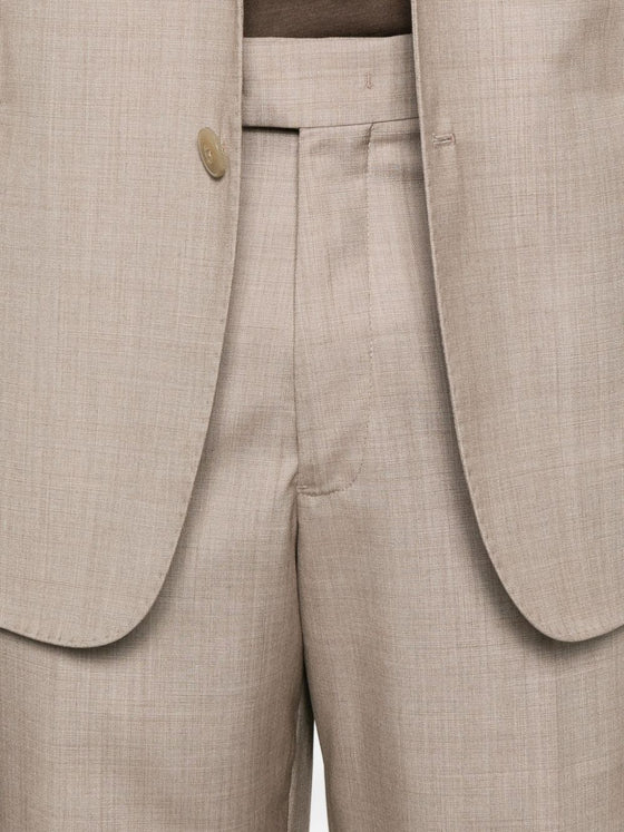 Emporio Armani Single-breasted suit with micro jacquard made of a wool and silk blend